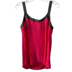 Rag & Bone Hot Pink and Grey Silk Charmeuse Tank in Size S